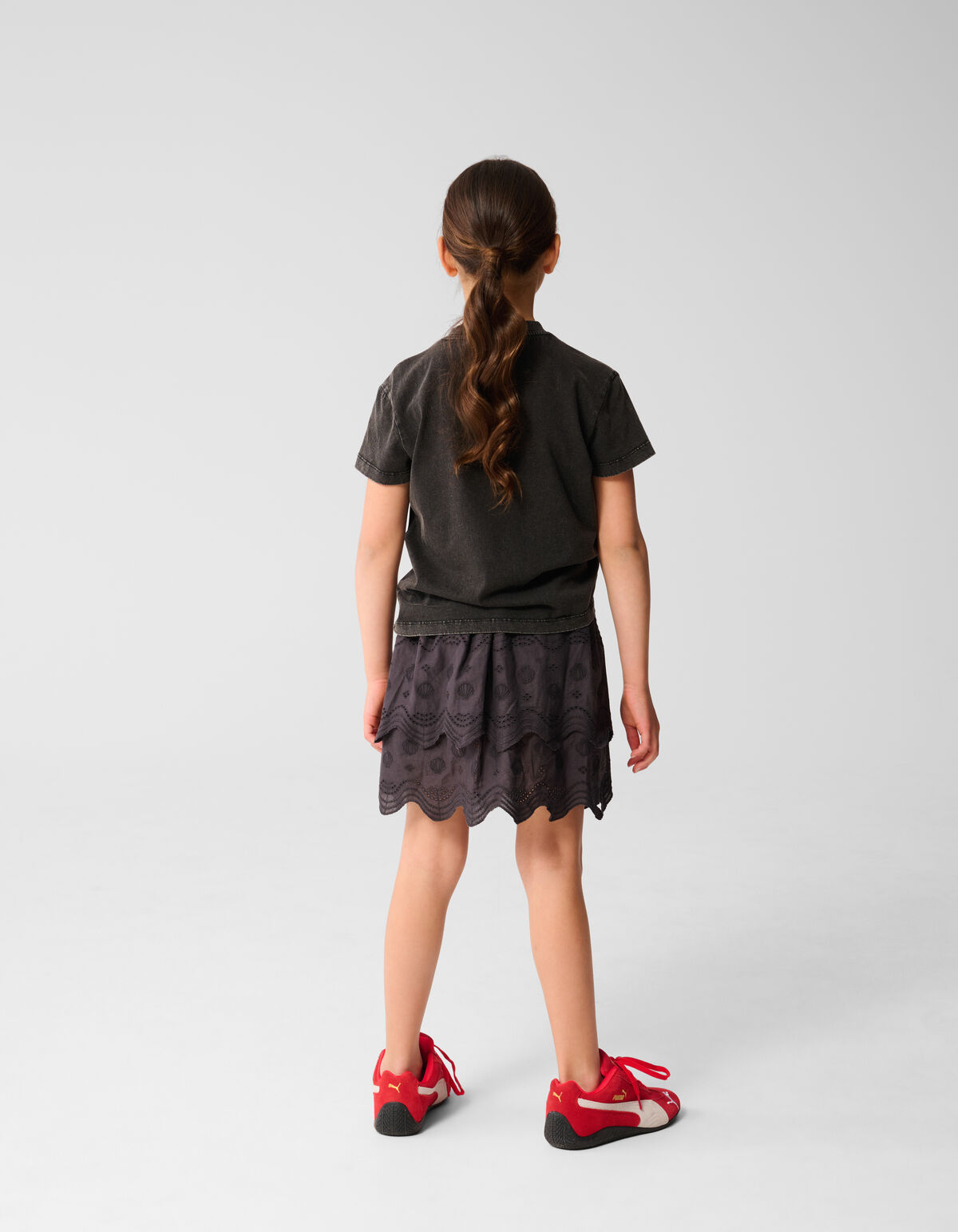 Patch-T-Shirt Dunkelgrau SHOEBY GIRLS