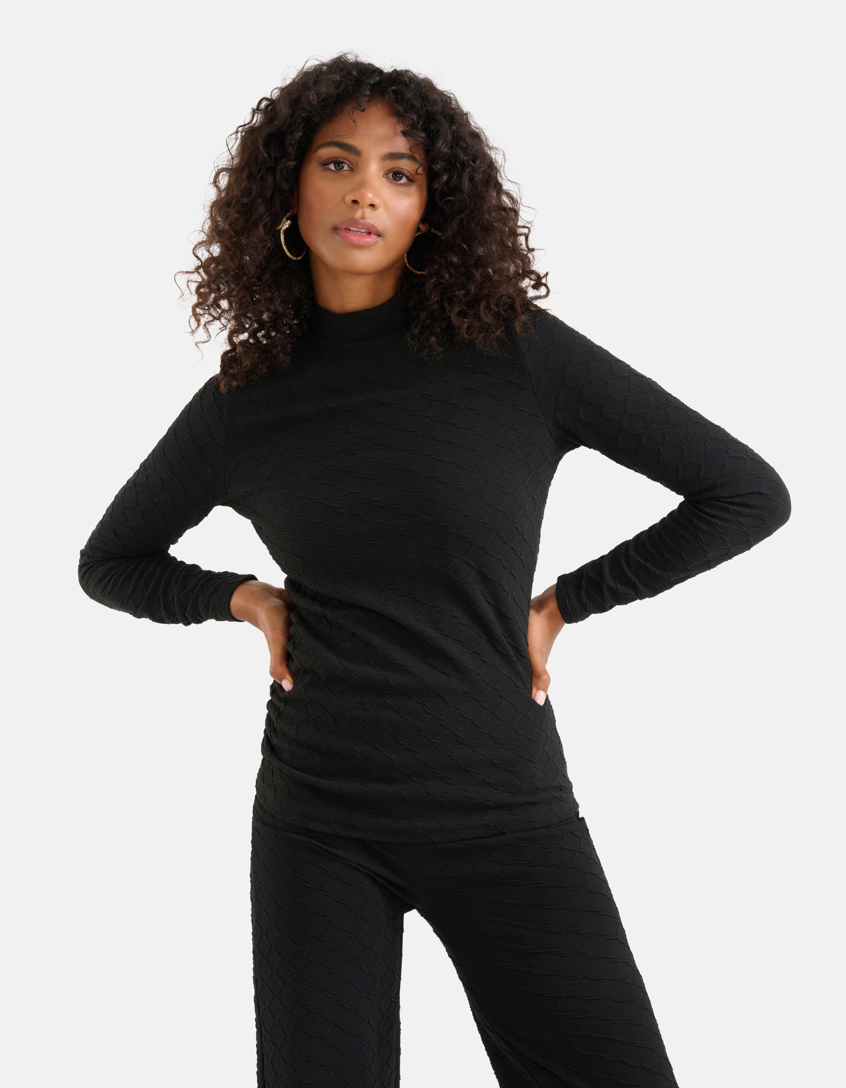 Textur Top Schwarz SHOEBY WOMEN