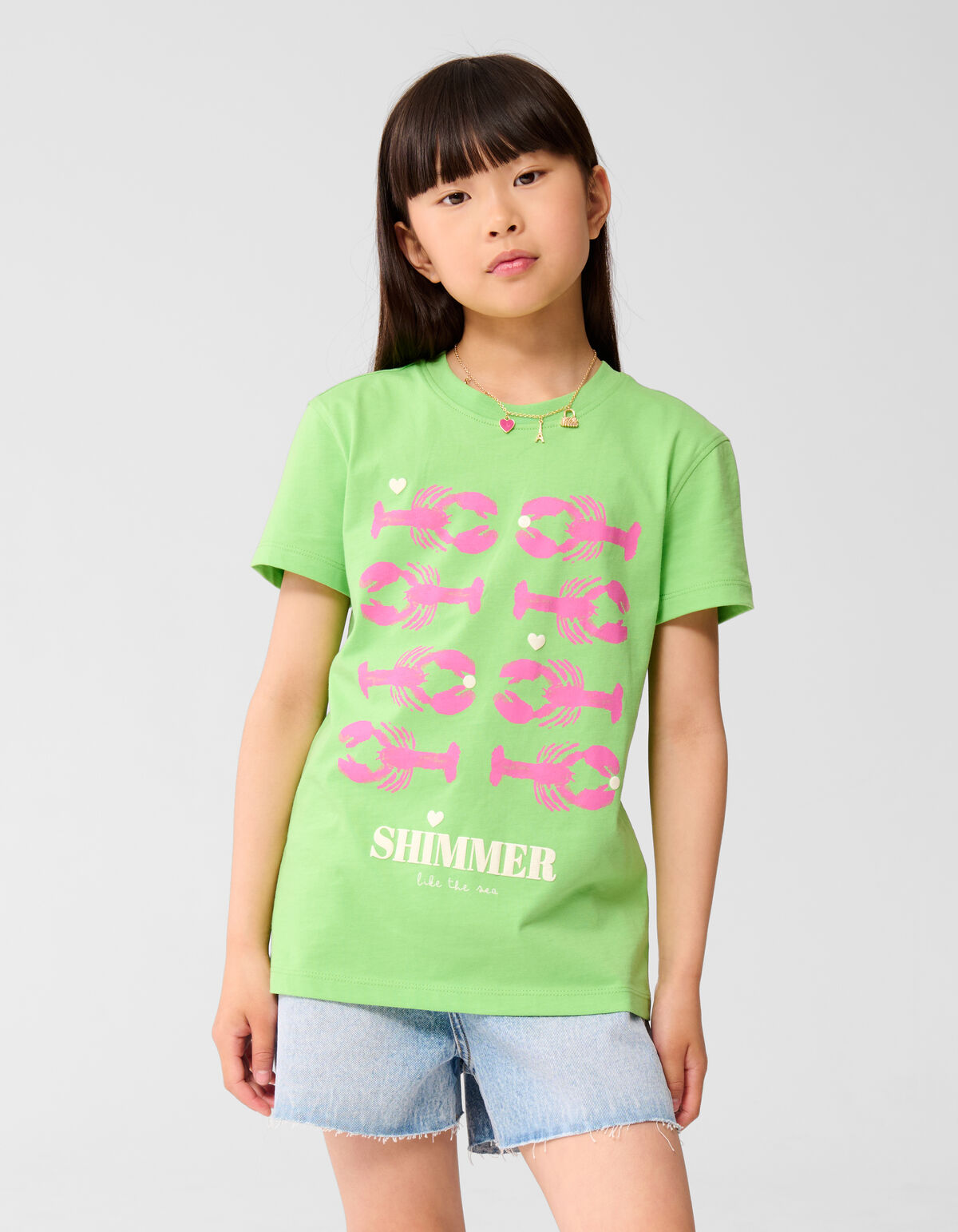 Hummer Artwork T-shirt Hellgrün SHOEBY GIRLS