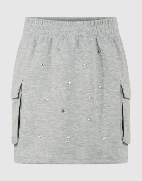 Strass Cargo Mini Rock Hellgrau SHOEBY GIRLS