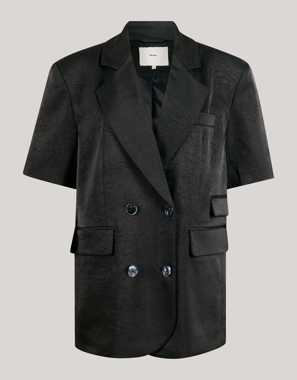 &Uuml;bergro&szlig;er Blazer mit kurzen &Auml;rmeln Schwarz SHOEBY WOMEN