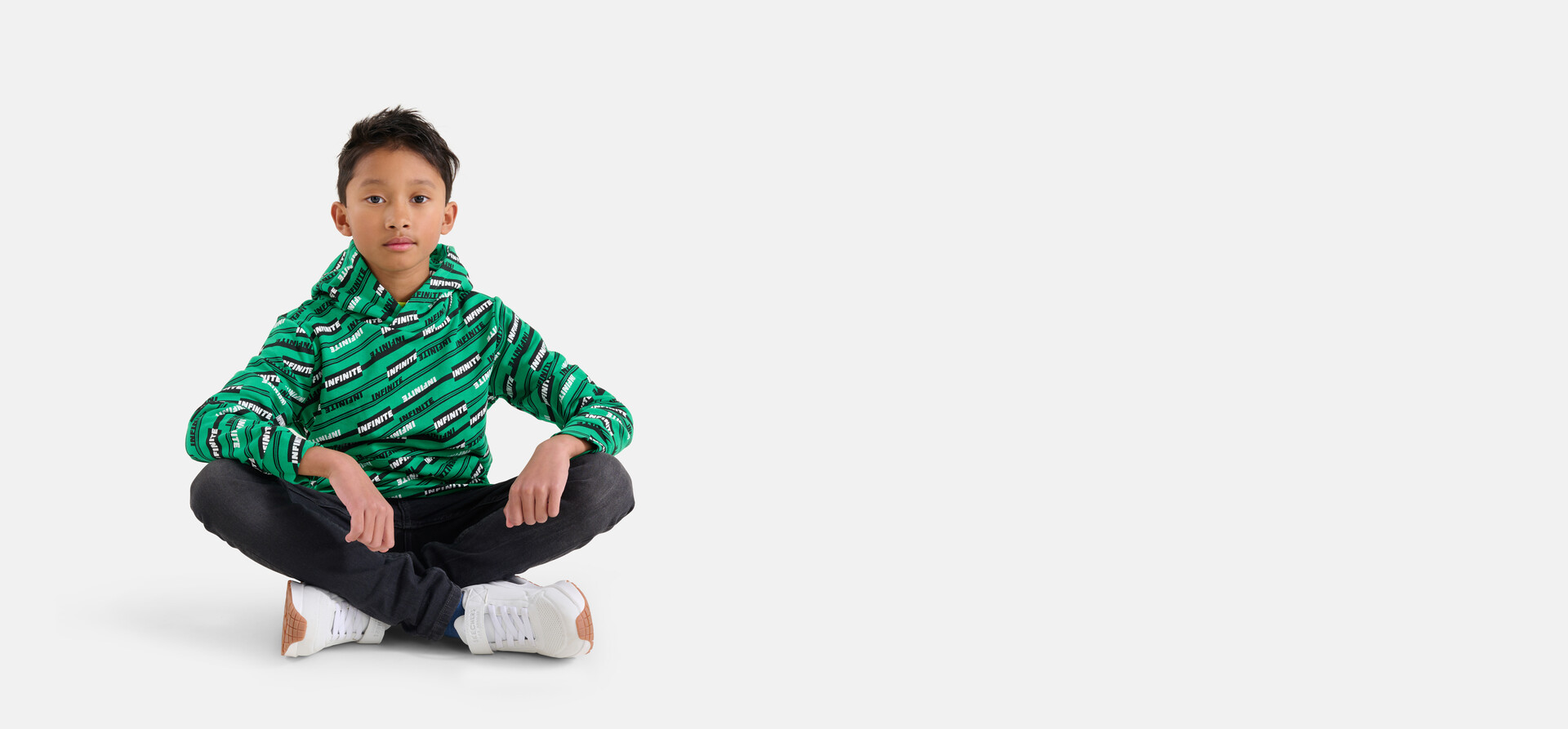 Text Hoodie Grün SHOEBY BOYS