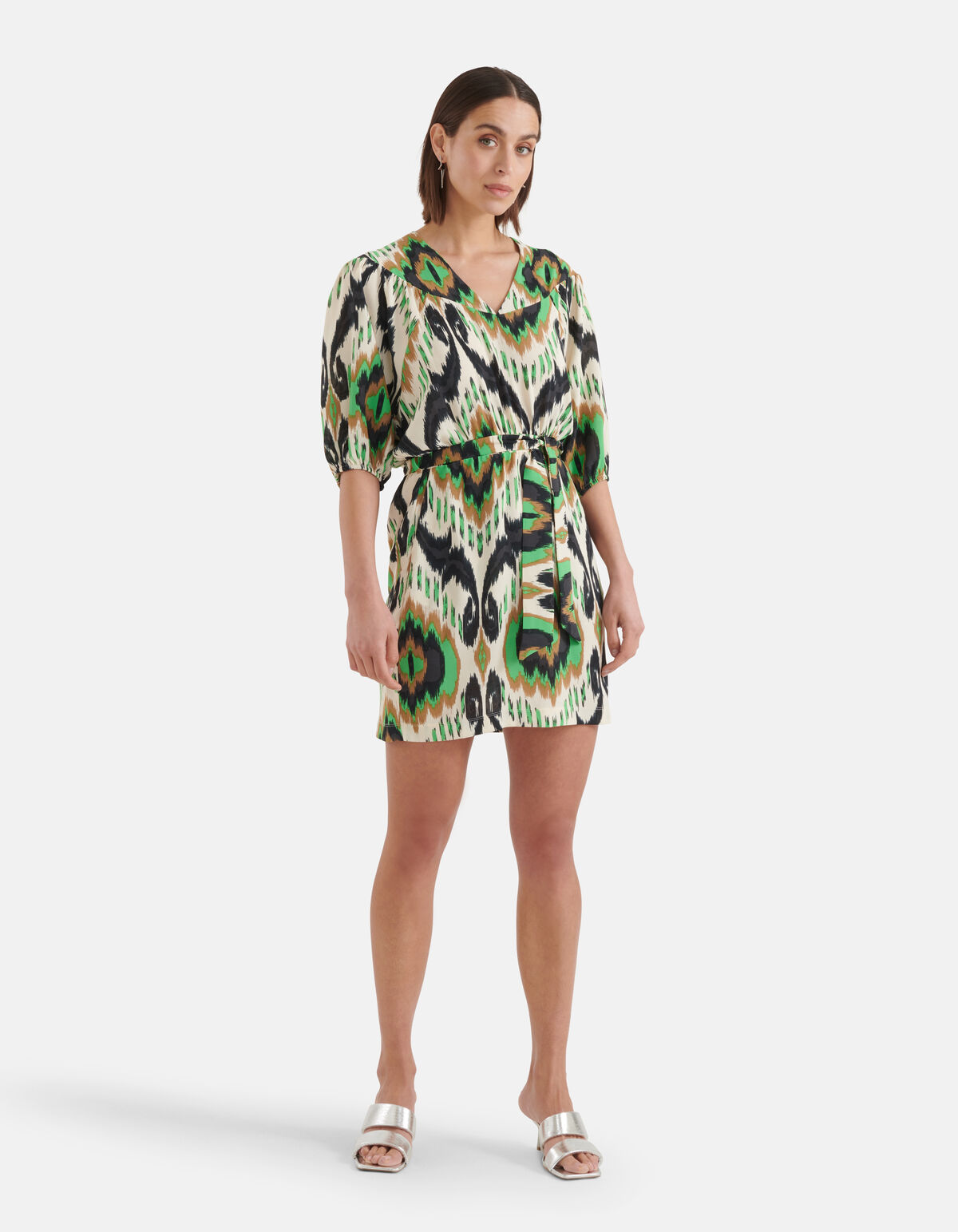 Graphic Print Kleid Grün SHOEBY WOMEN