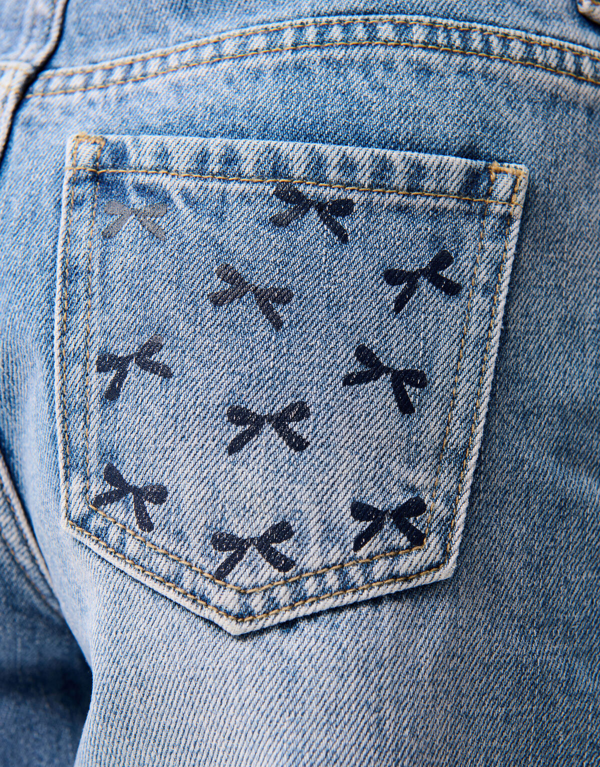 Bow Straight Fit Jeans Blau SHOEBY GIRLS