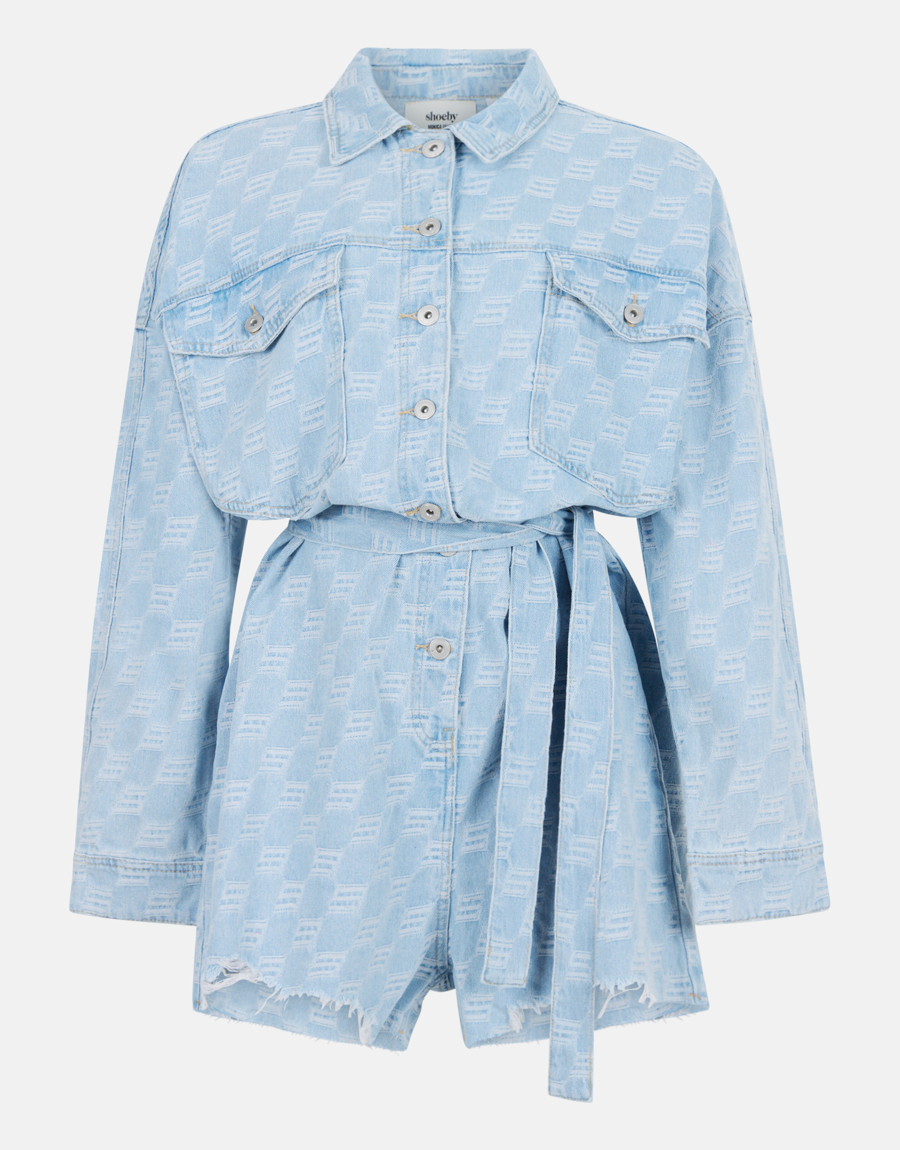 Denim Playsuit Bleached By Monica SHOEBY WOMEN