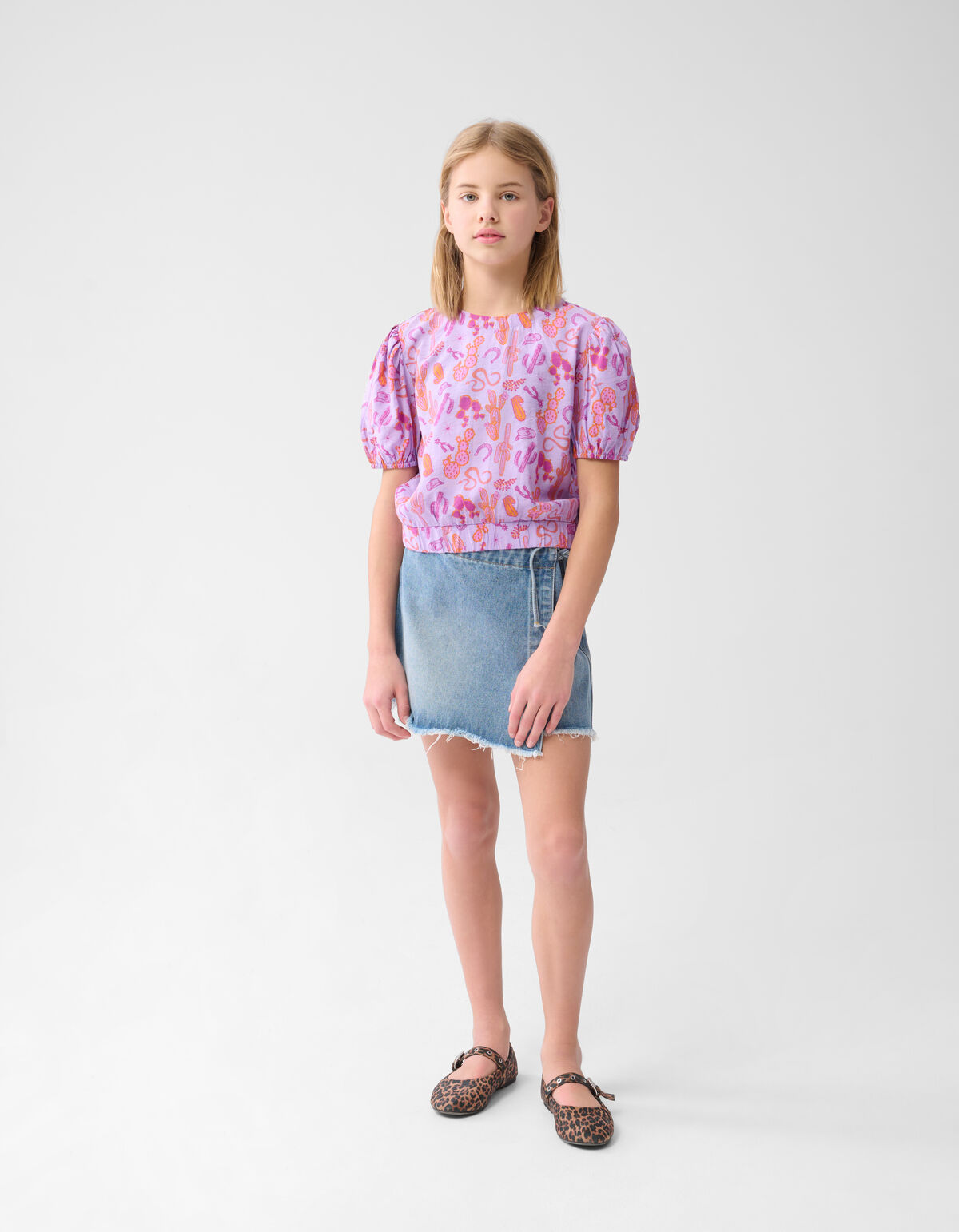 Bedrucktes Puff-Top Hellviolett SHOEBY GIRLS