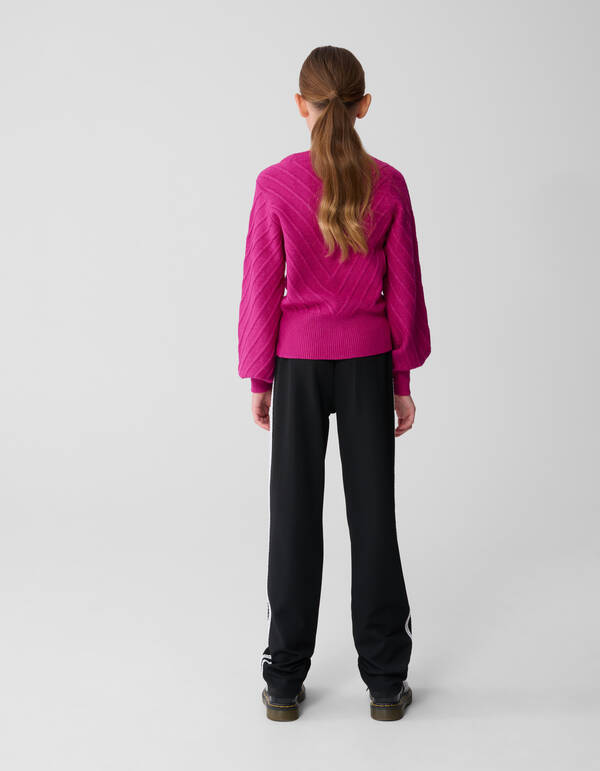 Sportliche Hose mit weitem Bein Schwarz SHOEBY GIRLS