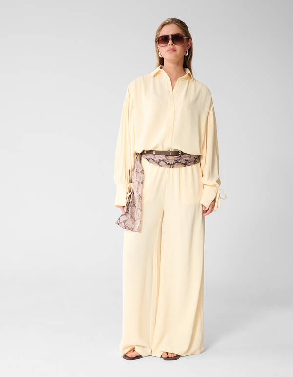 Oversized Twist Blouse Lichtgeel SHOEBY WOMEN