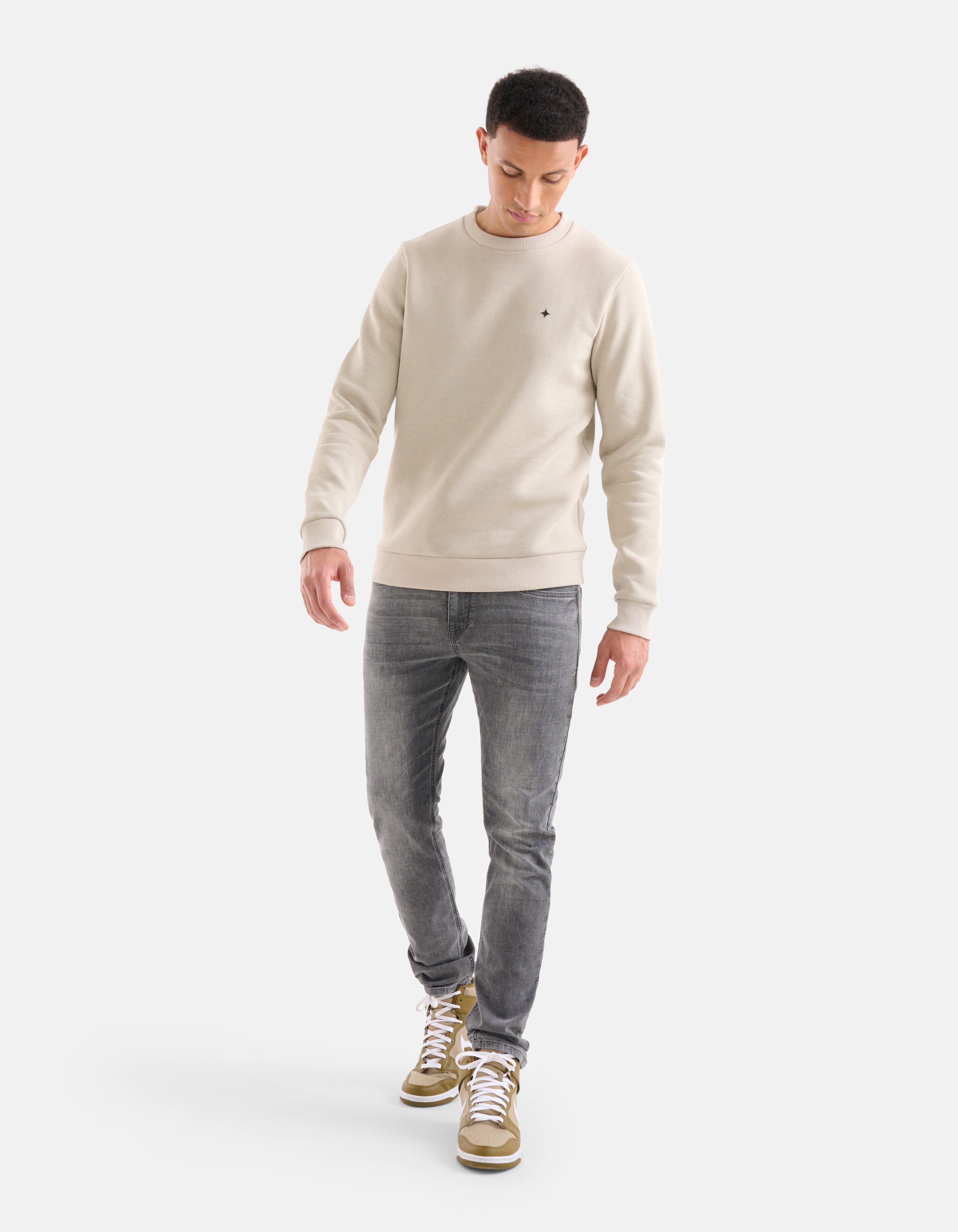 Glitzer-Pullover Beige SHOEBY MEN