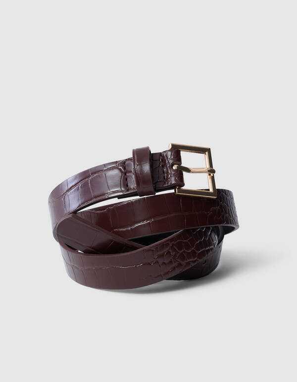 Krokogürtel Braun SHOEBY ACCESSOIRES