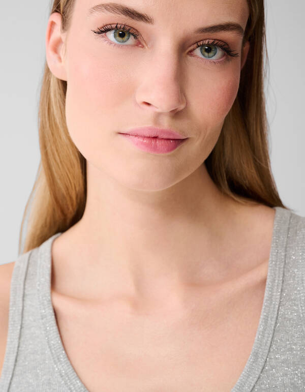 Lurex Shoeby Logo Tanktop Silber SHOEBY WOMEN