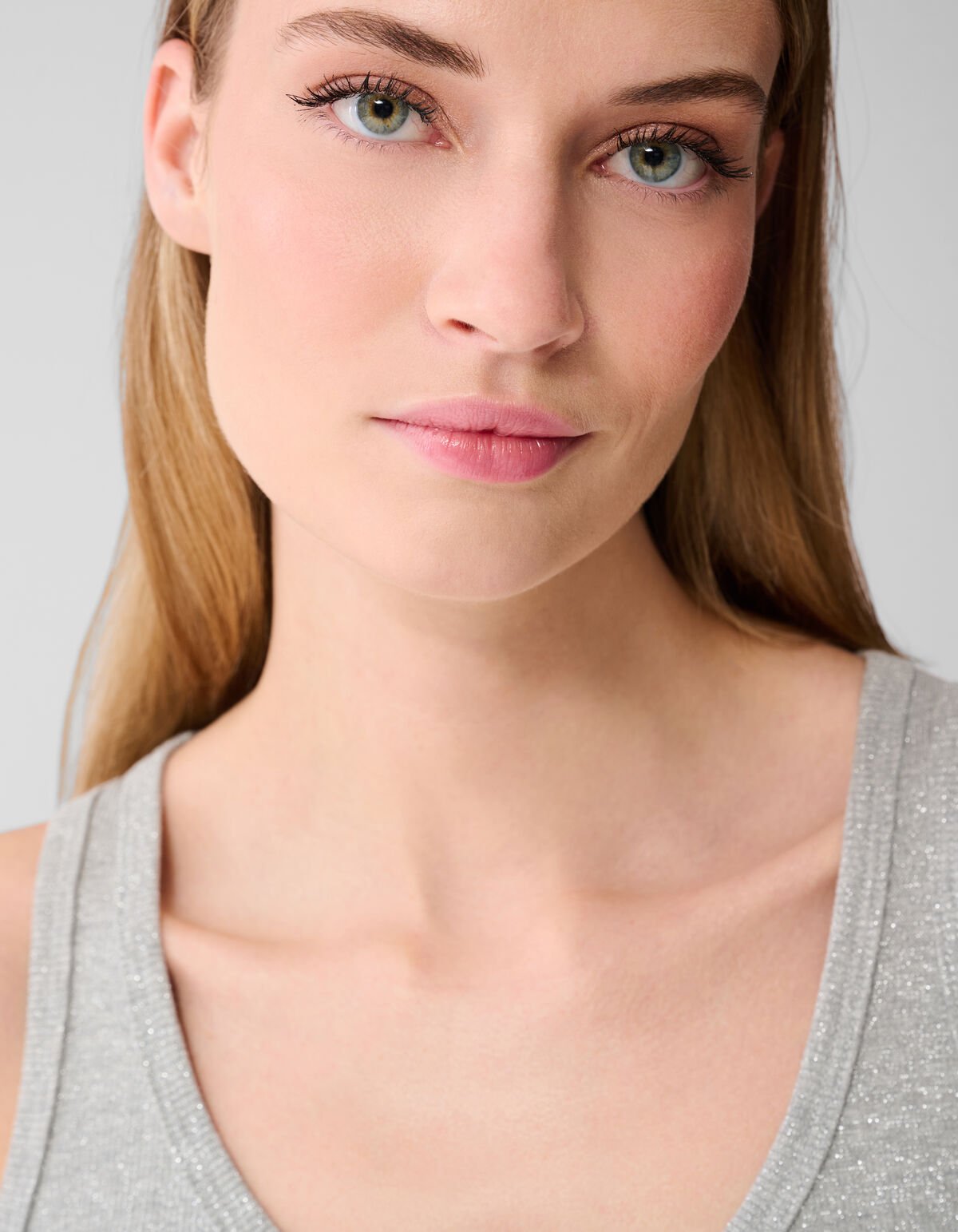 Lurex Shoeby Logo Tanktop Silber SHOEBY WOMEN