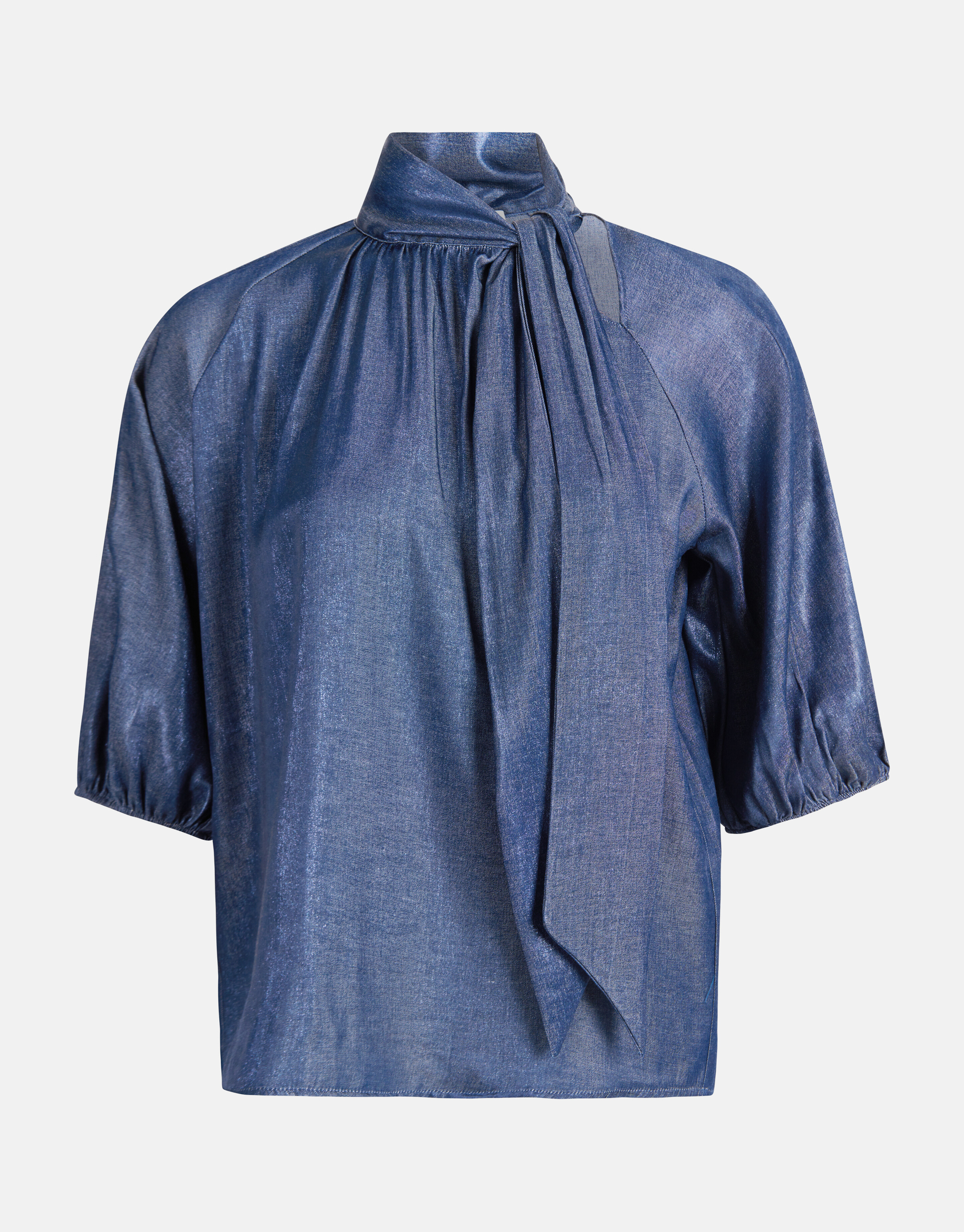 Metallic-Bluse Dunkelblau SHOEBY WOMEN