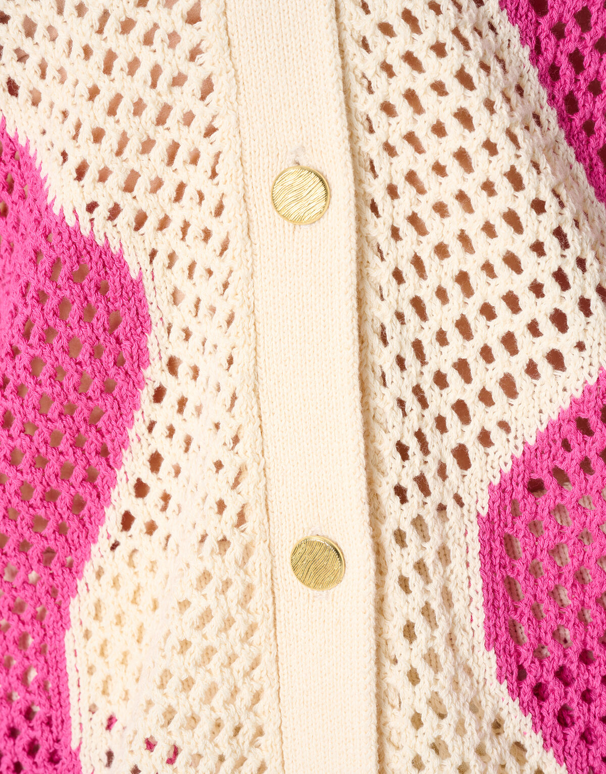 Crochet Blouse Gebroken Wit/Roze SHOEBY WOMEN