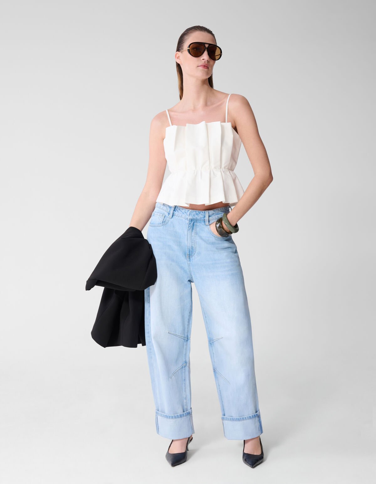 Faltenoberteil Wei&szlig; von Lonneke SHOEBY WOMEN