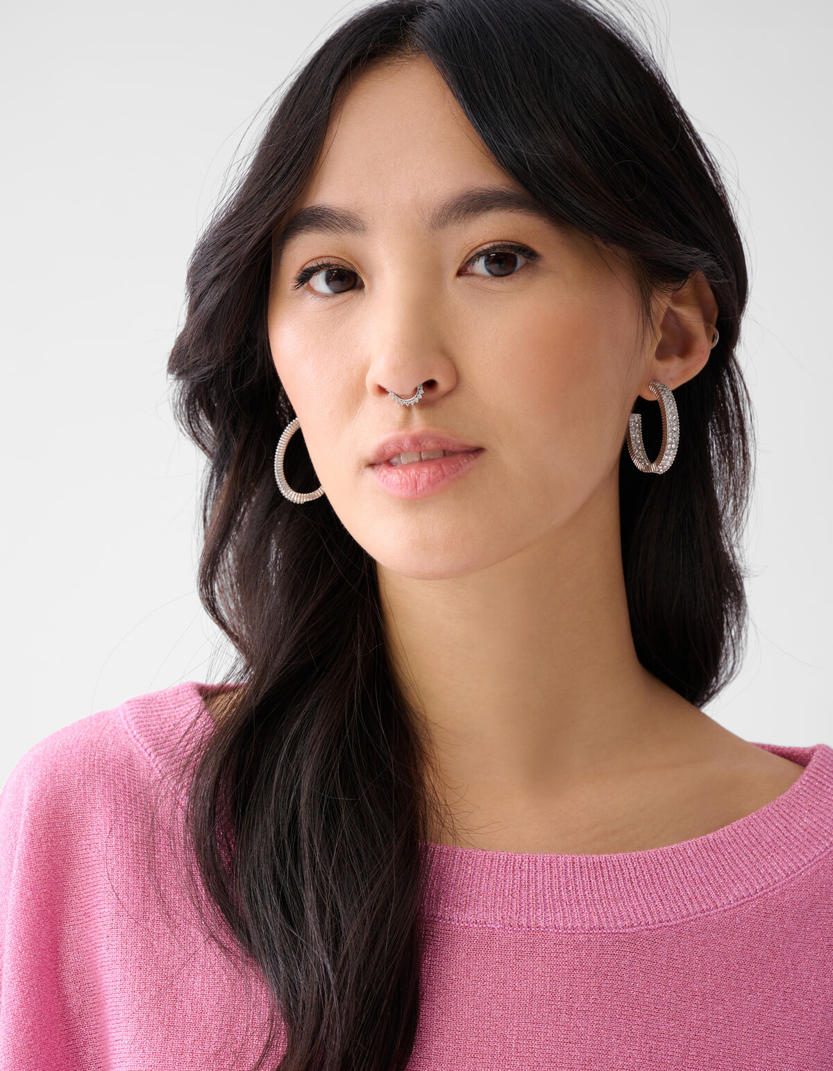 Glitzer Fledermaus-&Auml;rmel Pullover Rosa SHOEBY WOMEN