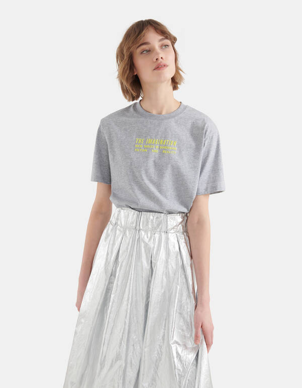 Mini Artwork T-Shirt Hellgrau SHOEBY WOMEN