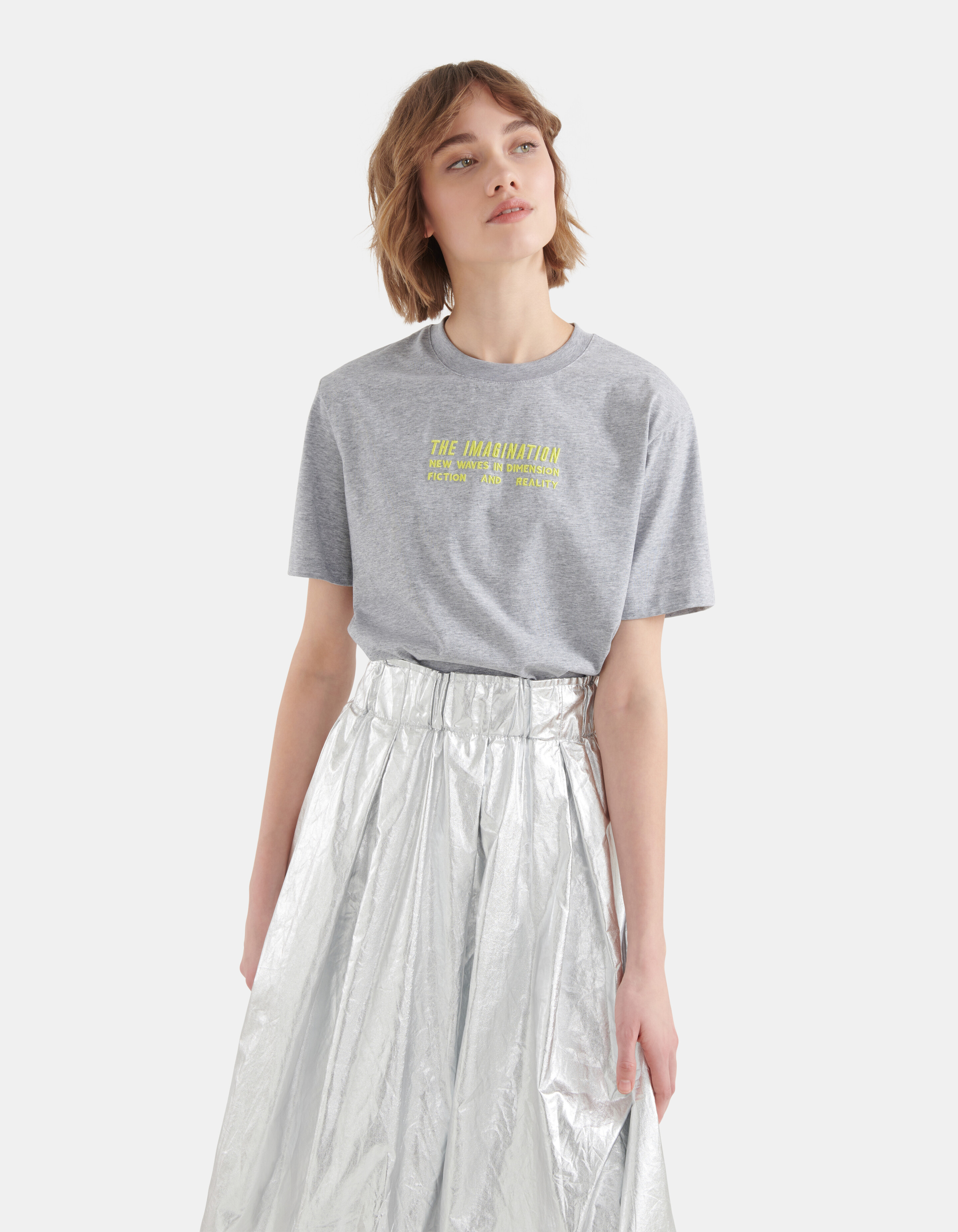 Mini Artwork T-shirt Hellgrau SHOEBY WOMEN