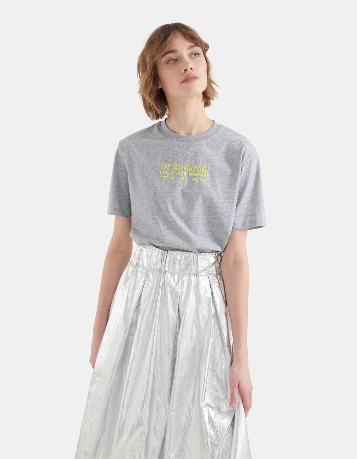 Mini Artwork T-shirt Hellgrau SHOEBY WOMEN