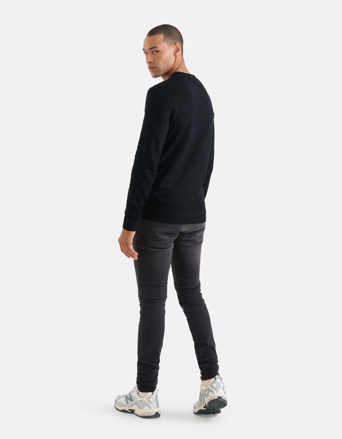 Diagonaler Pullover Schwarz SHOEBY MEN