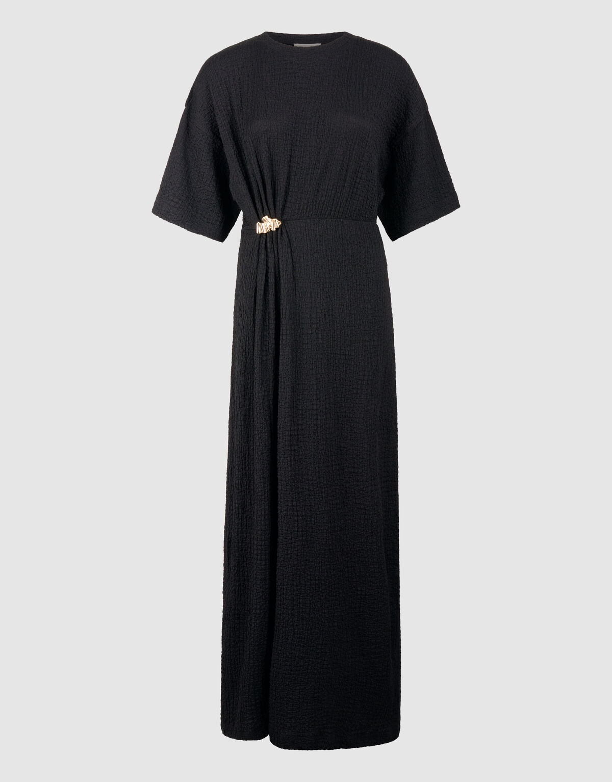 Organisches Crinkle Maxikleid Schwarz SHOEBY WOMEN