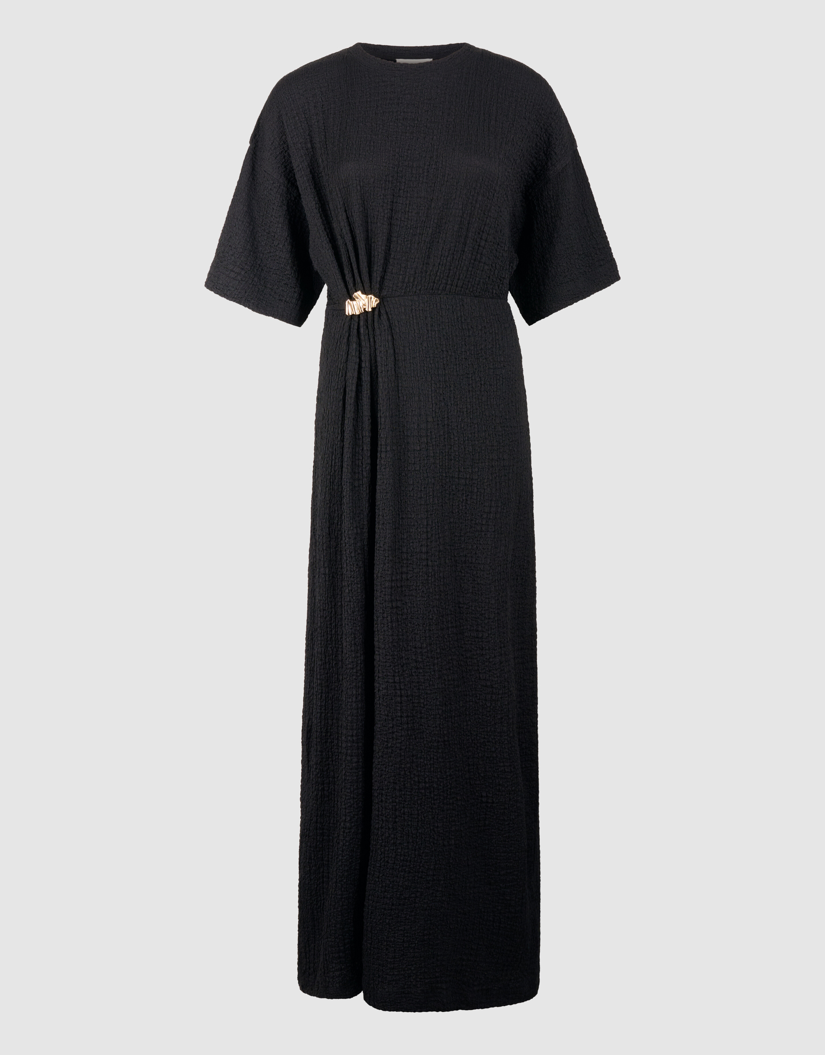 Organisches Crinkle Maxikleid Schwarz SHOEBY WOMEN