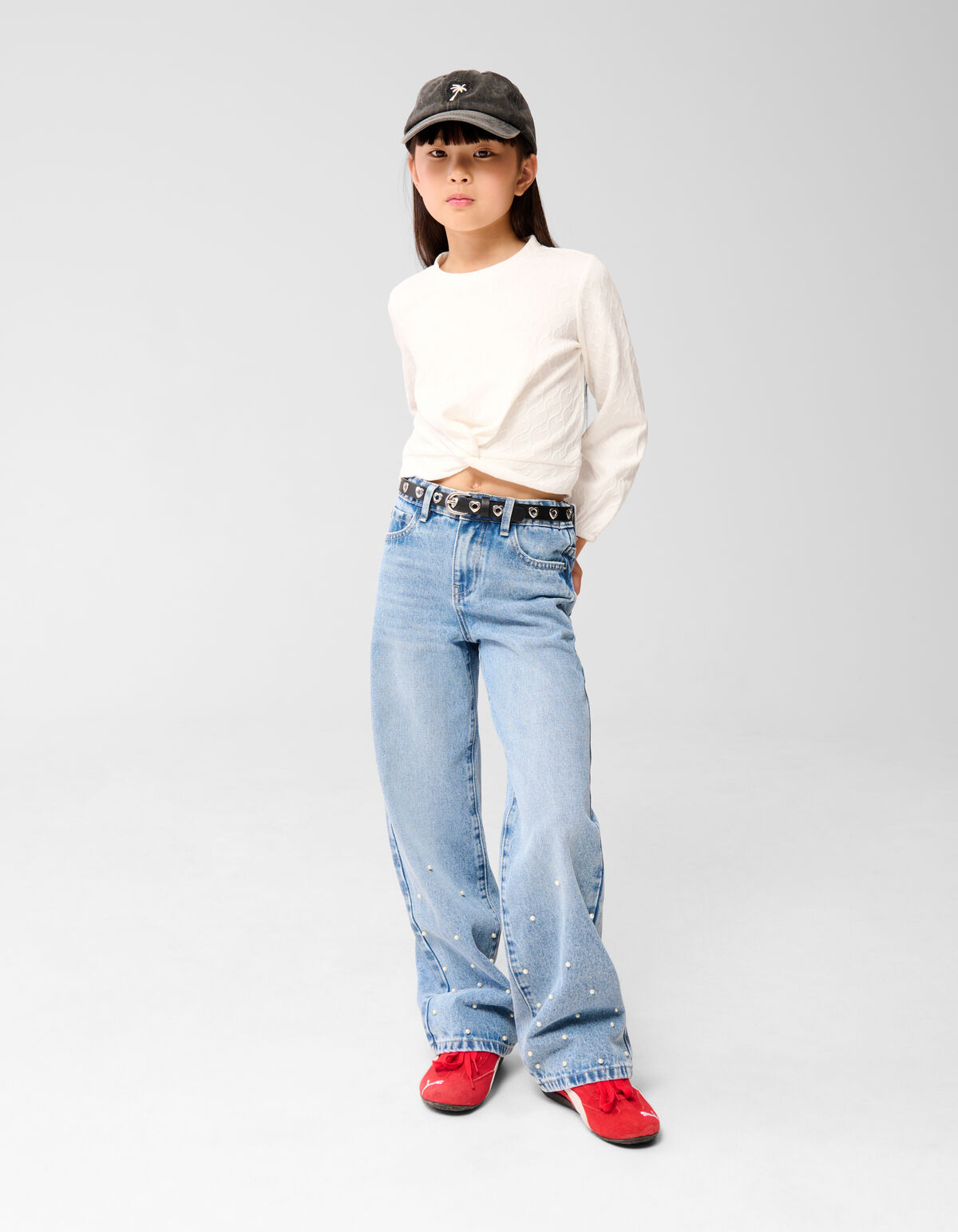 Denim Pearl Straight Fit Jeans Blau SHOEBY GIRLS
