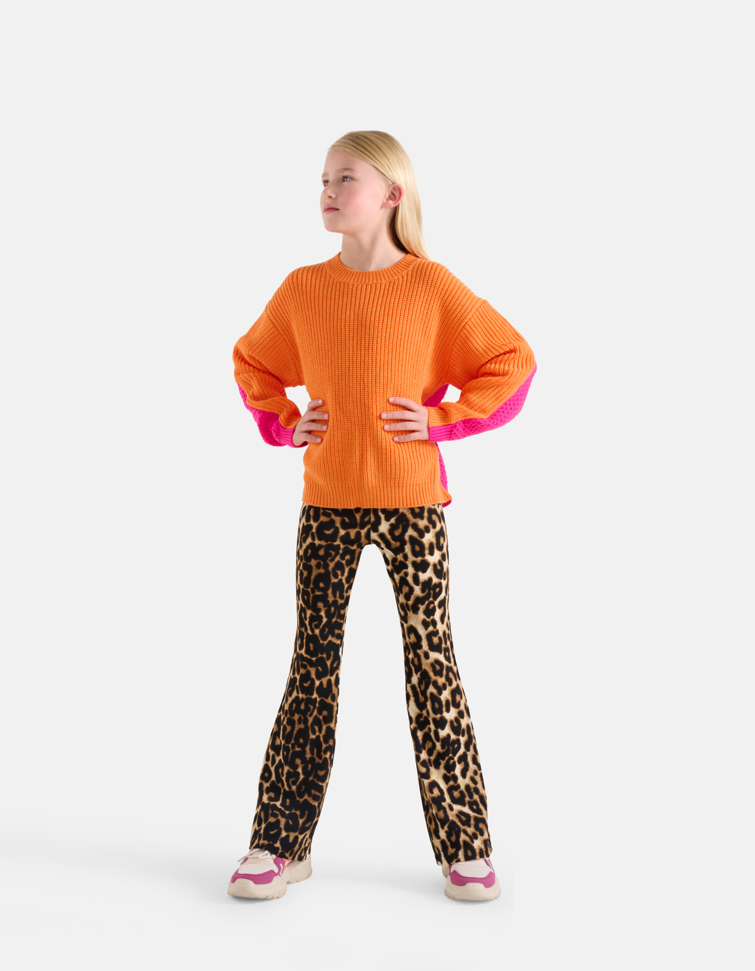 Colourblock Pullover Orange SHOEBY GIRLS
