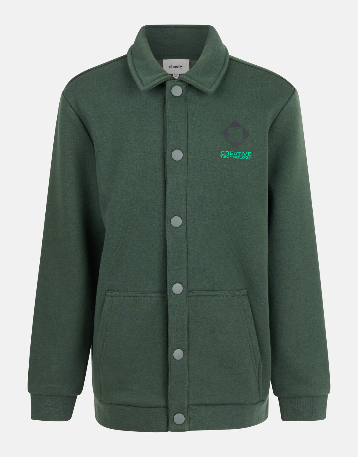 Bedruckte Strickjacke Dunkelgrün SHOEBY BOYS