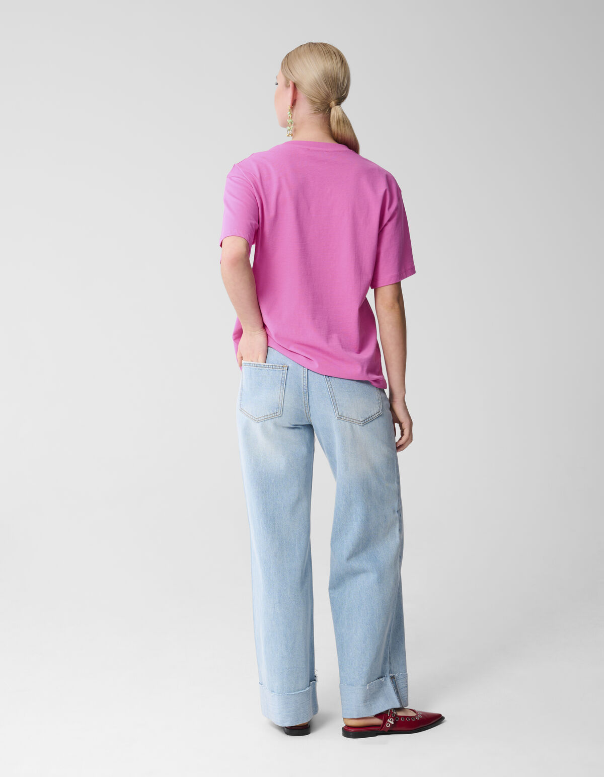 Le Soleil Kunstwerk T-shirt Rosa SHOEBY WOMEN