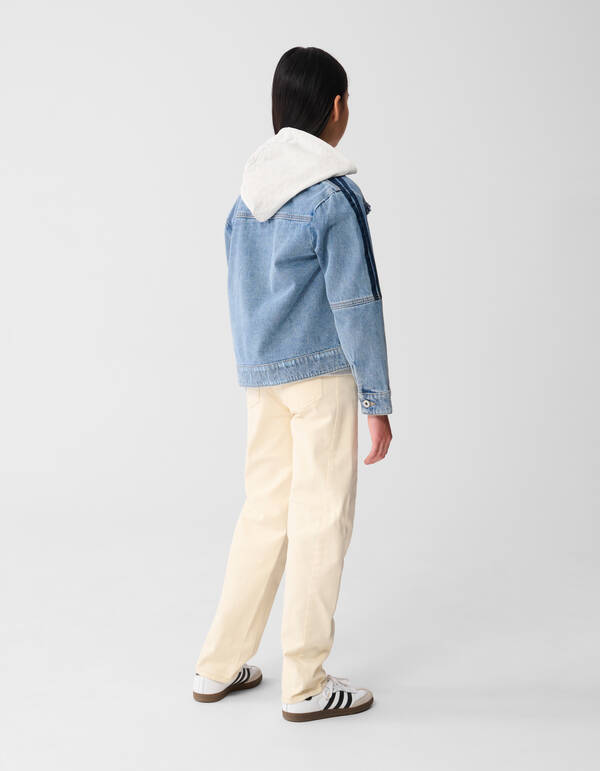 Barrel Fit Jeans Gebrochen Wei&szlig; SHOEBY GIRLS