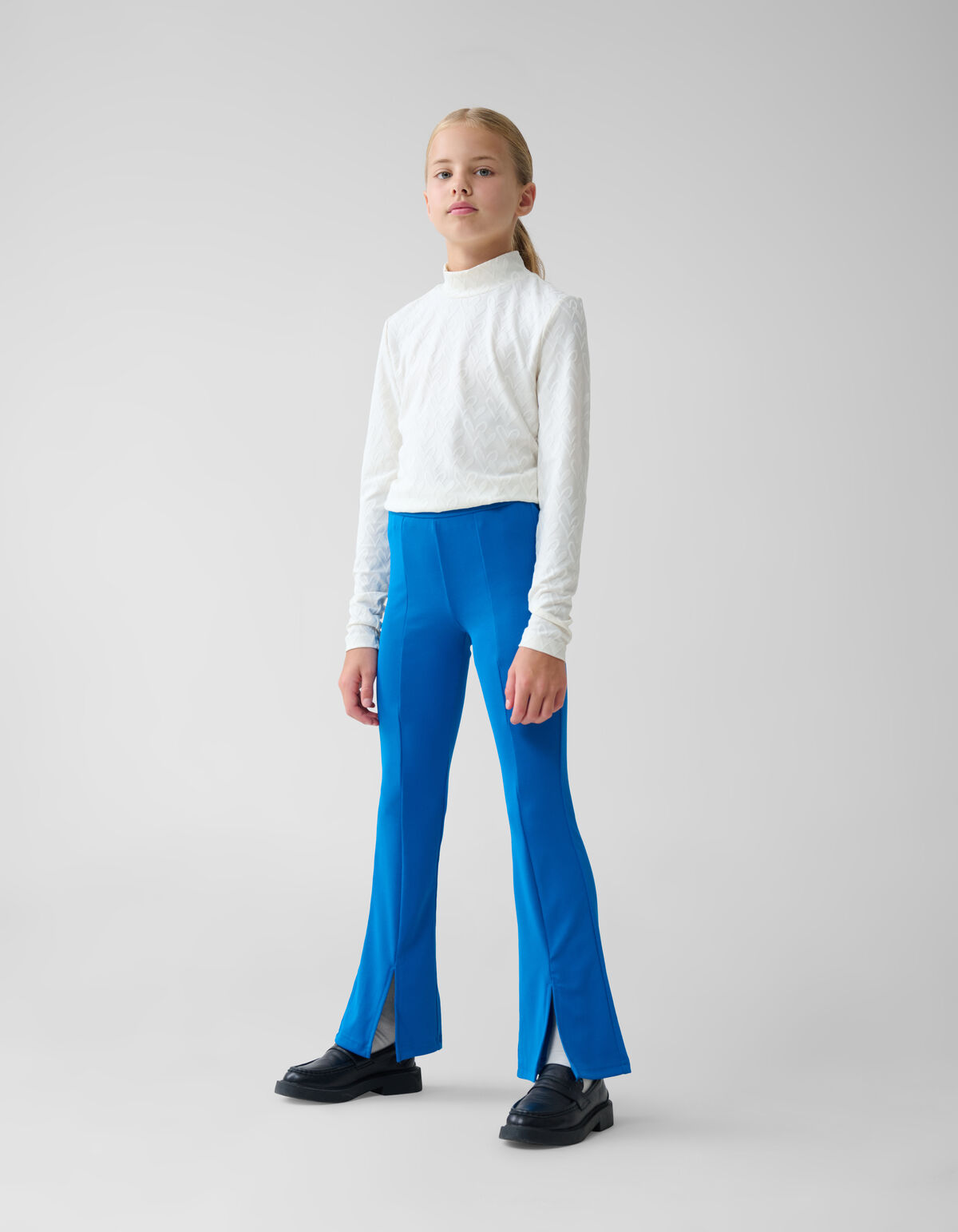 Ausgestellte Rippen-Leggings Blau SHOEBY GIRLS