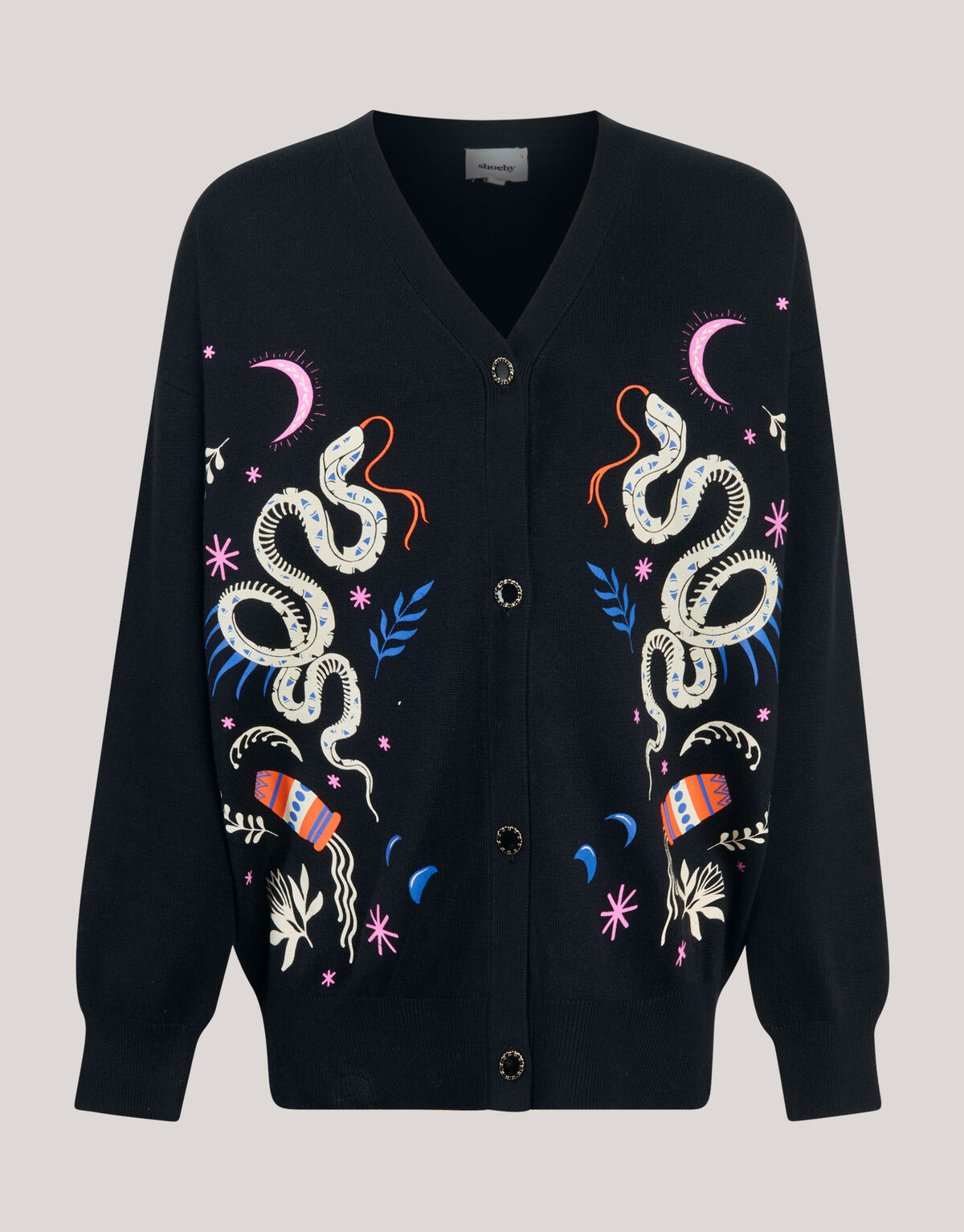 Bedruckter Cardigan Schwarz SHOEBY GIRLS