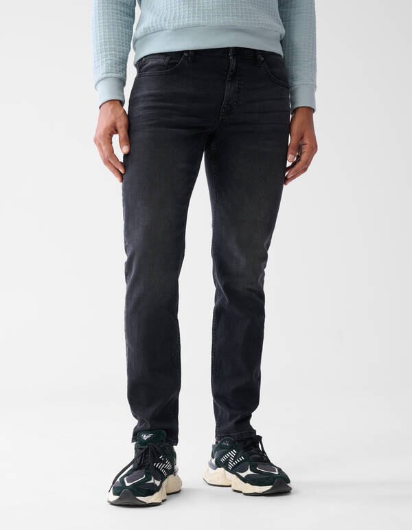 Slim Fit Jeans Washed Black L32 SHOEBY MEN