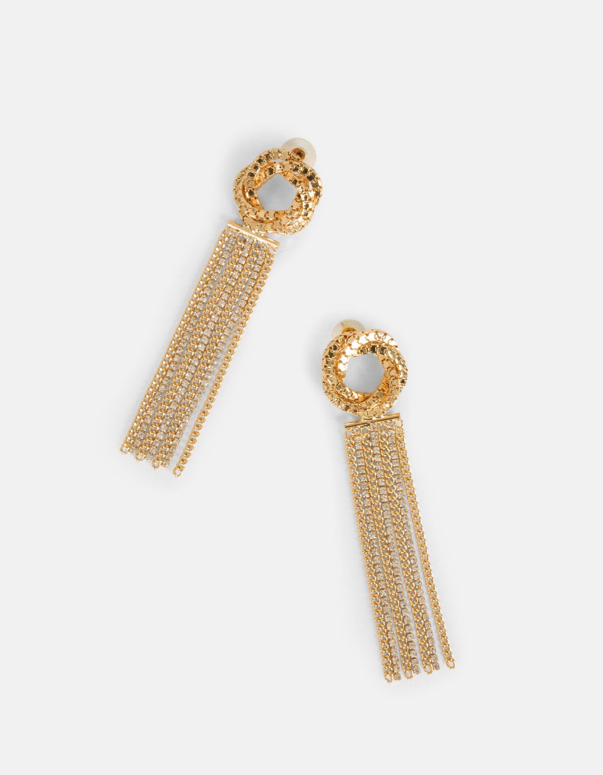 Strassketten-Ohrringe Gold SHOEBY ACCESSOIRES