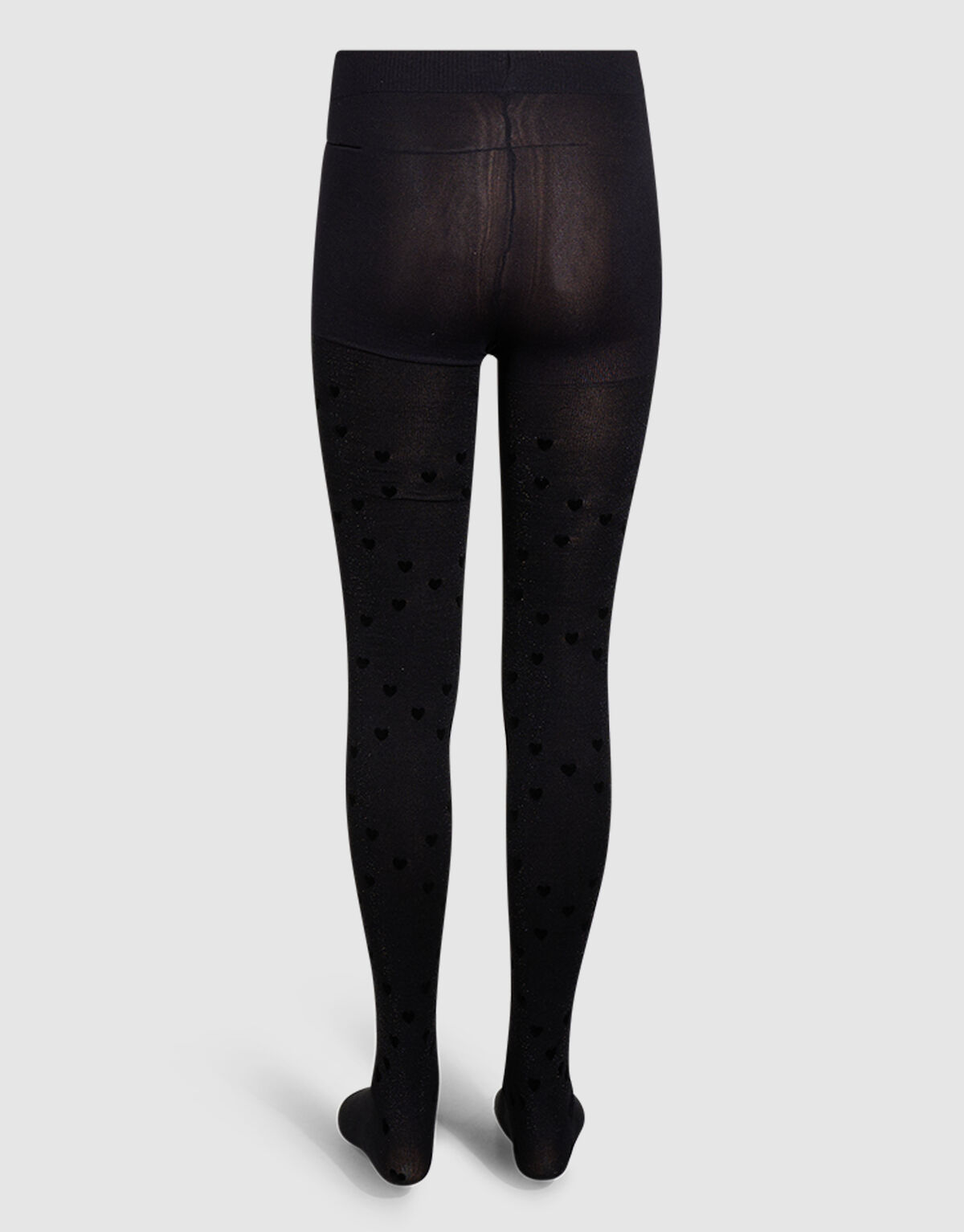 Herz Glitzer Strumpfhose Schwarz SHOEBY ACCESSOIRES