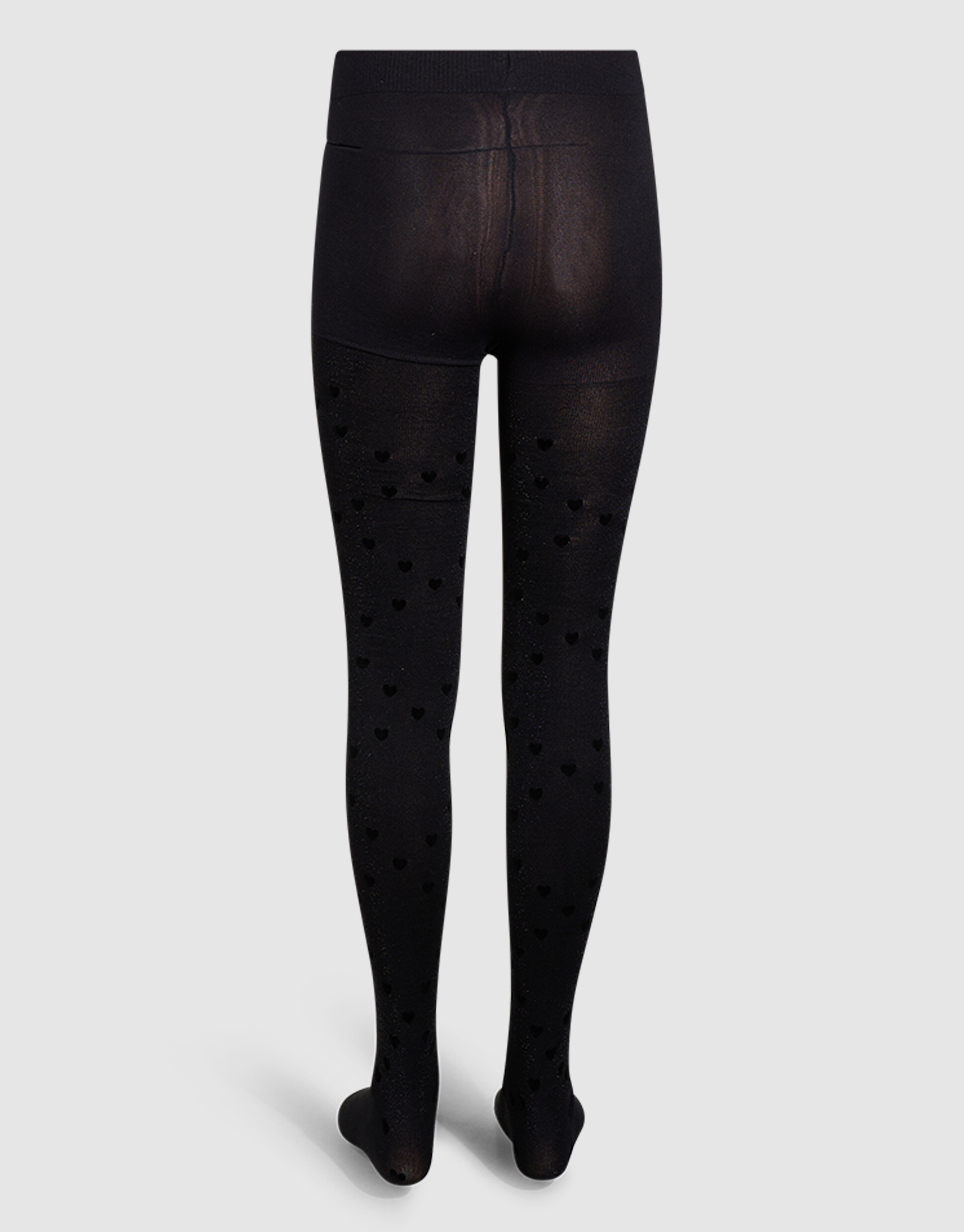 Herz Glitzer Strumpfhose Schwarz SHOEBY ACCESSOIRES