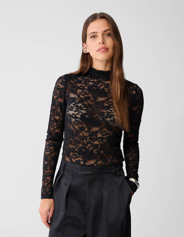 Schwarzes Spitzentop SHOEBY WOMEN