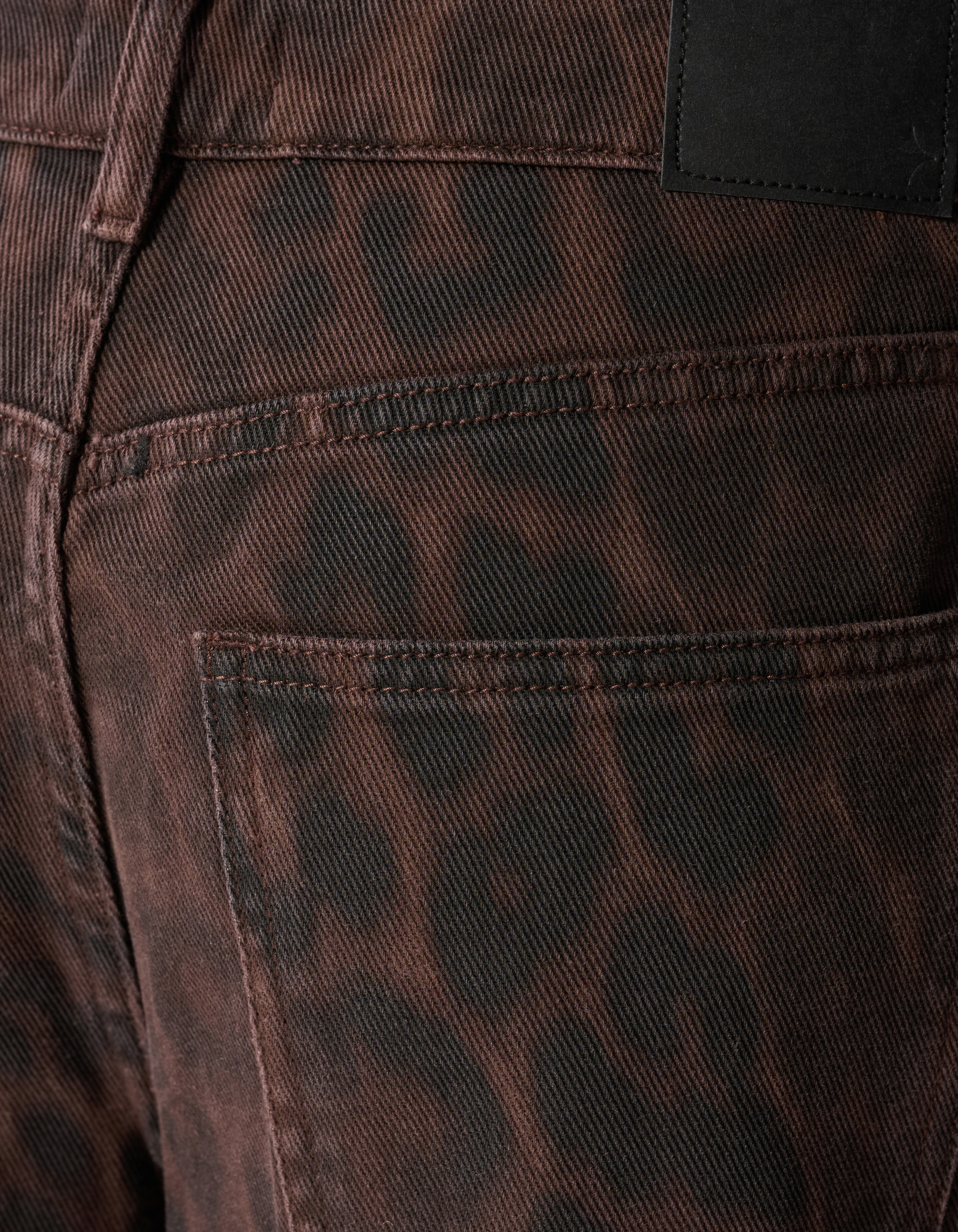 Leopard Print Baggy Fit Jeans Donkerbruin SHOEBY WOMEN