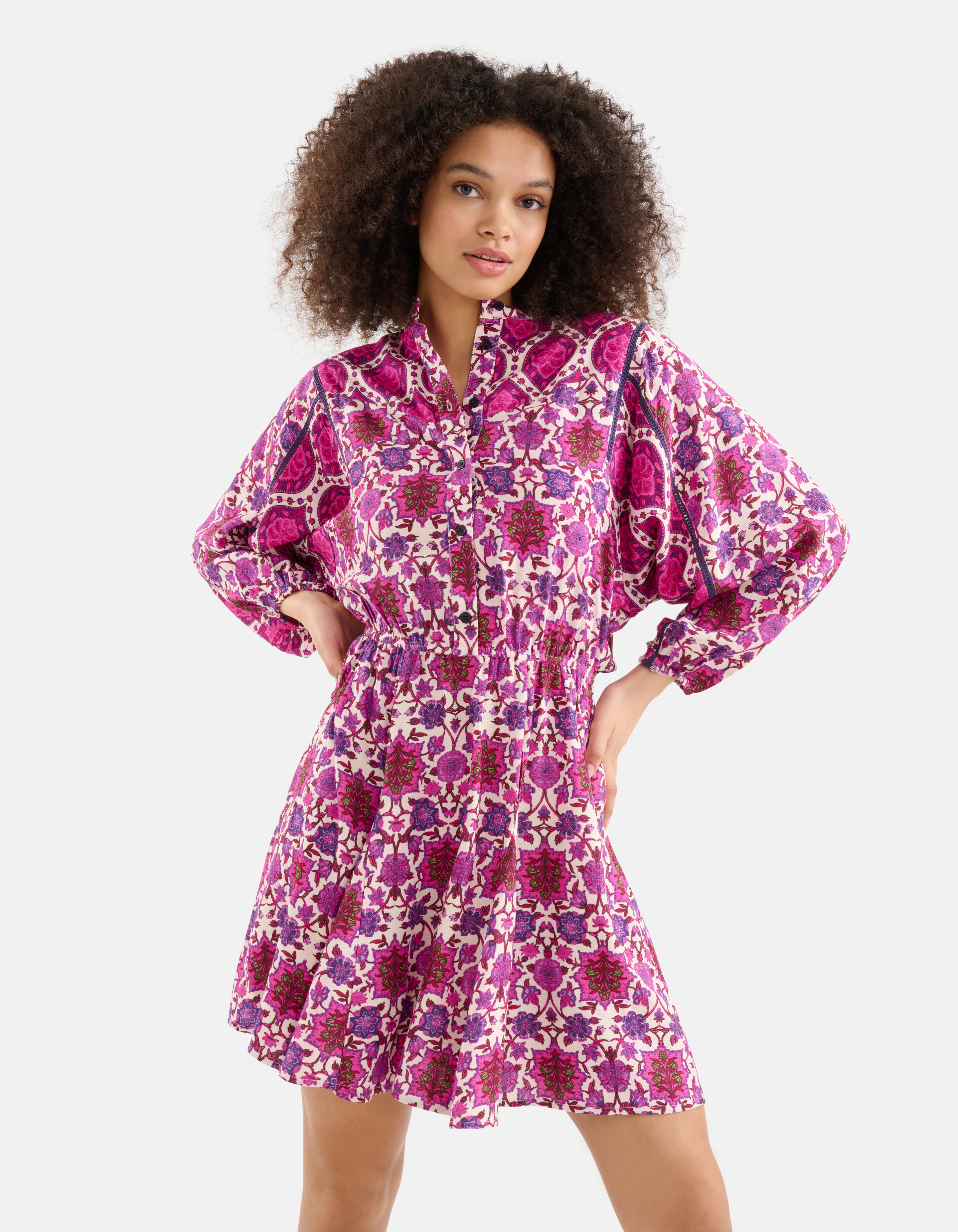Grafik Print Kleid Lila SHOEBY WOMEN