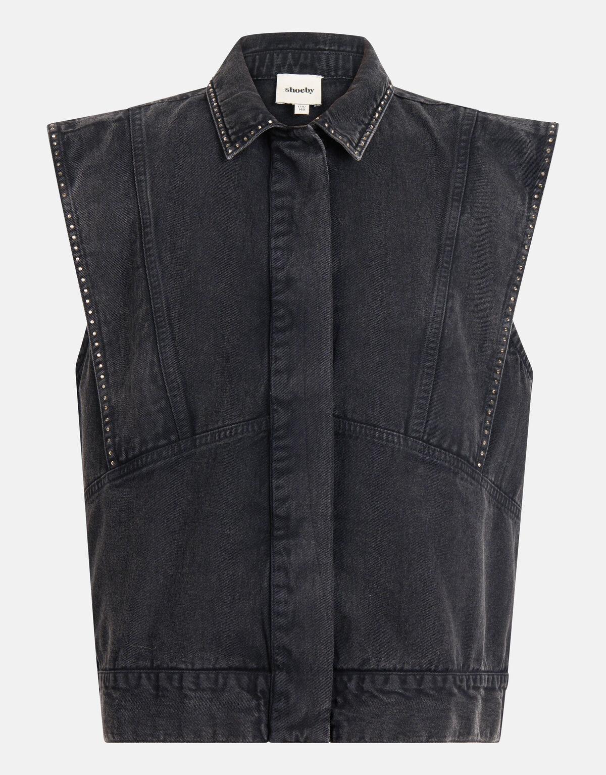 Nieten-Stickerei Gilet Dunkelgrau SHOEBY GIRLS