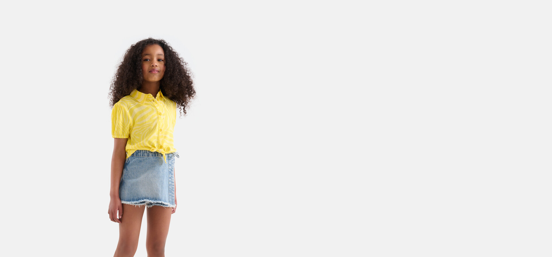 Zebra Print Bluse Gelb SHOEBY GIRLS