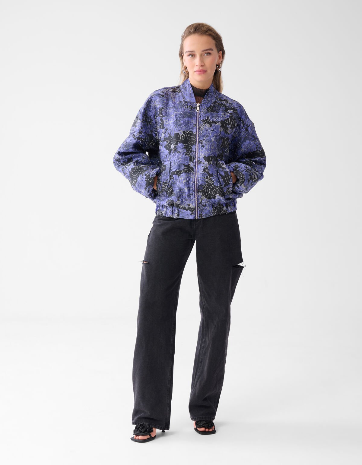 Jacquard-Bomber Schwarz SHOEBY WOMEN