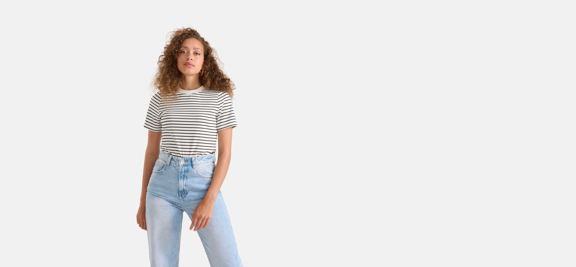 Gestreepte Top Zwart/Wit SHOEBY WOMEN
