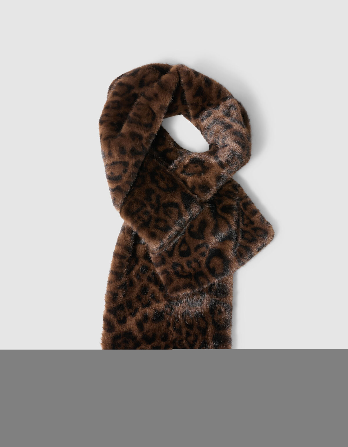Leopard Faux Fur Schal Braun SHOEBY ACCESSOIRES