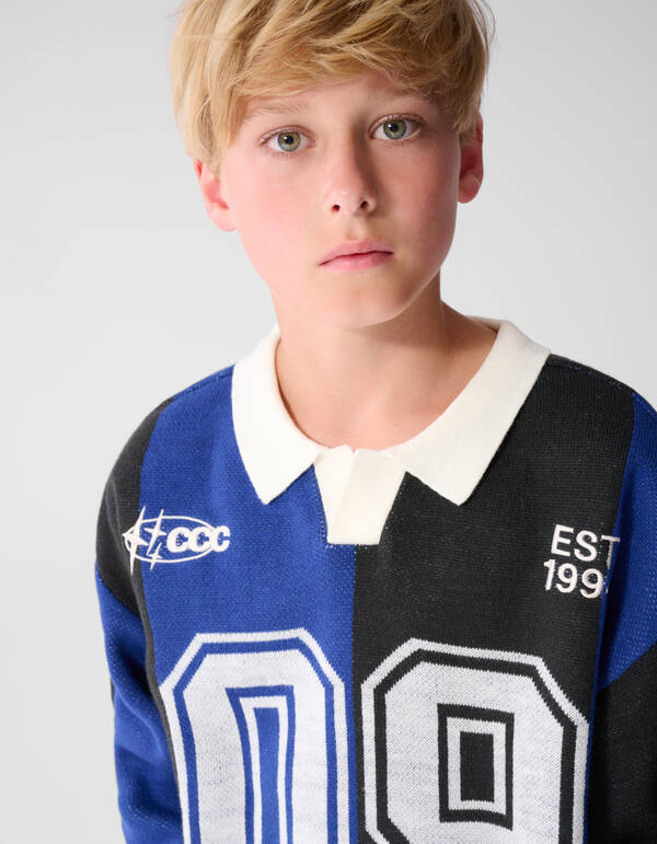 Sportlicher Strickpullover Dunkelblau SHOEBY BOYS