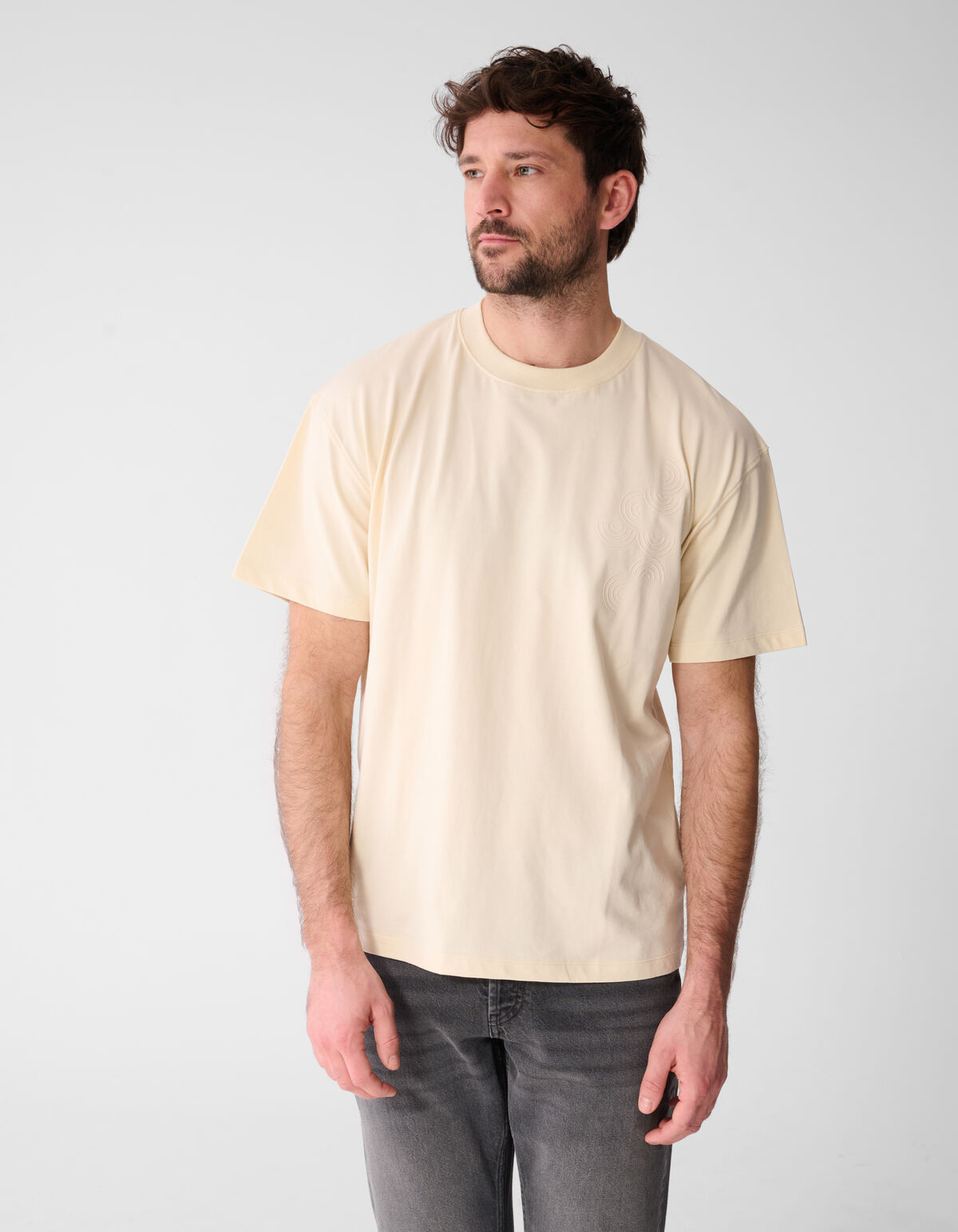 Organic Artwork T-Shirt Hellgelb SHOEBY MEN