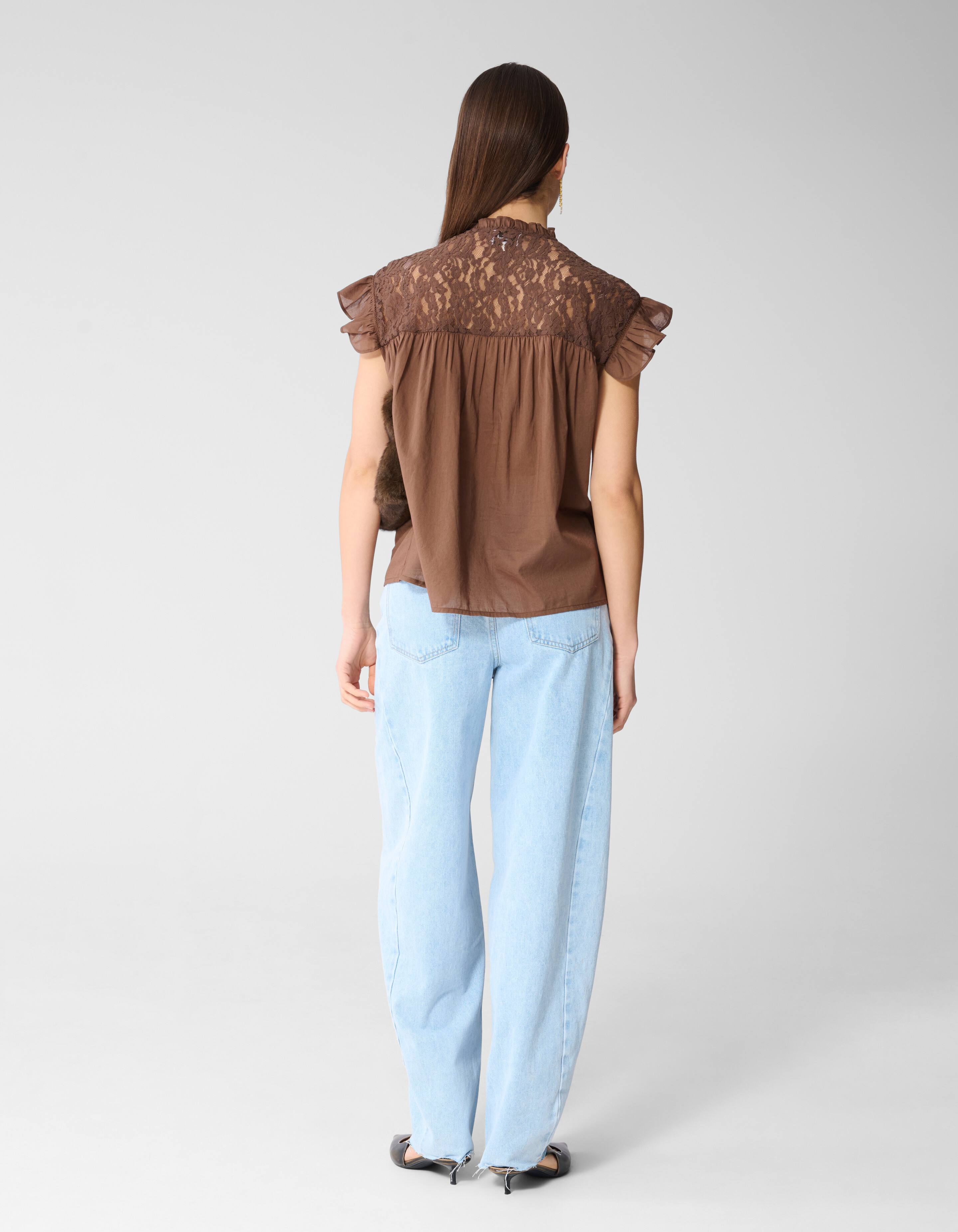 R&uuml;schenspitzenoberteil Braun SHOEBY WOMEN