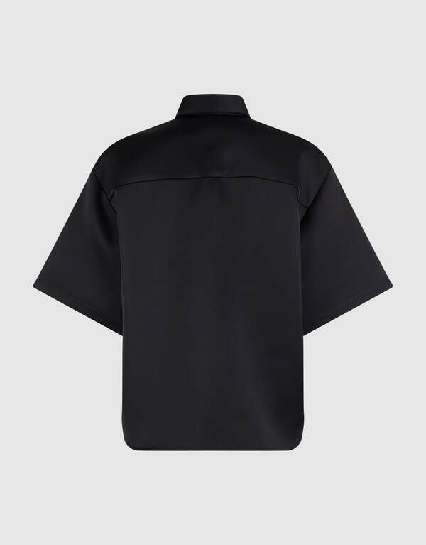 Übergroße Satinbluse Schwarz von Monica SHOEBY WOMEN