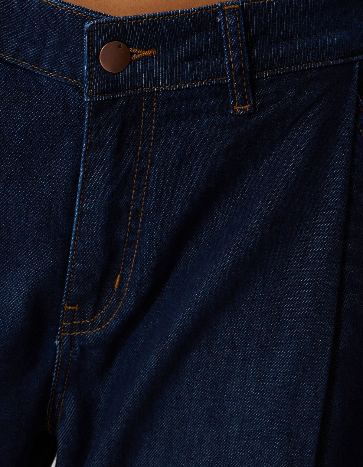 Jeans im Pleated Wide Leg Fit Dunkelblau SHOEBY WOMEN
